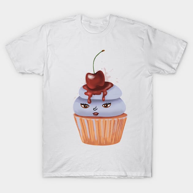 Cute cupcake T-Shirt by JuliaArtPaint